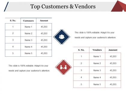 Top customers and vendors powerpoint slides templates