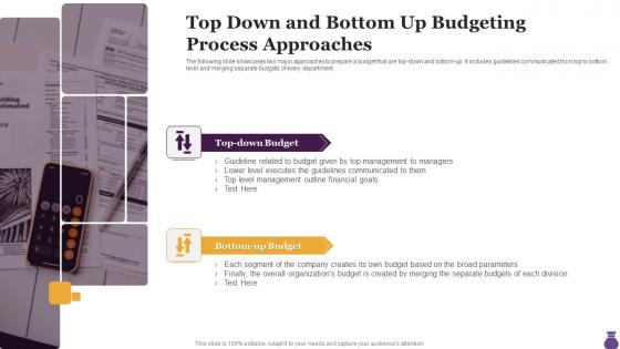 Top Down And Bottom Up Budgeting Process Approaches