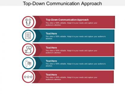 Top down communication approach ppt powerpoint presentation file professional cpb