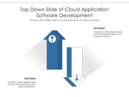 Top down slide of cloud application software development infographic template