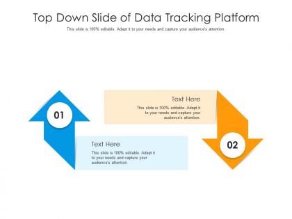 Top down slide of data tracking platform infographic template