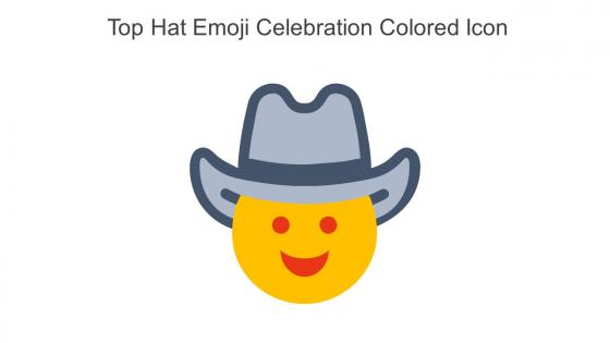 Top Hat Emoji Celebration Colored Icon In Powerpoint Pptx Png And Editable Eps Format