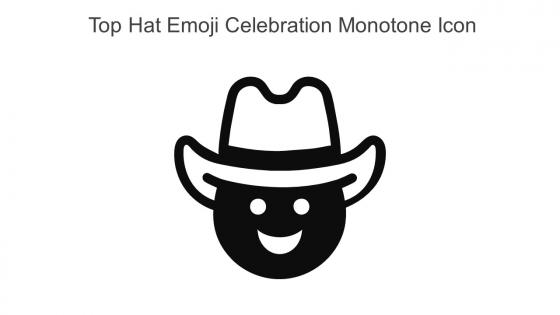 Top Hat Emoji Celebration Monotone Icon In Powerpoint Pptx Png And Editable Eps Format