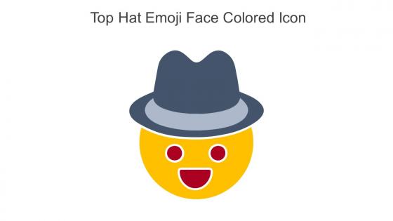 Top Hat Emoji Face Colored Icon In Powerpoint Pptx Png And Editable Eps Format