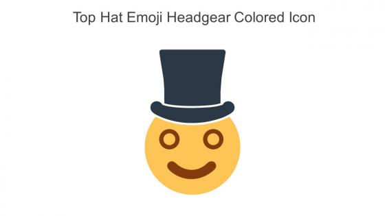 Top Hat Emoji Headgear Colored Icon In Powerpoint Pptx Png And Editable Eps Format