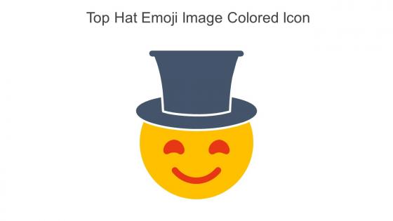 Top Hat Emoji Image Colored Icon In Powerpoint Pptx Png And Editable Eps Format