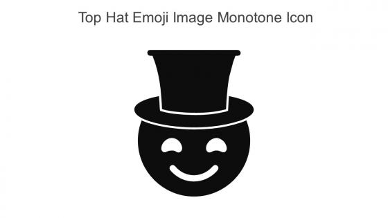 Top Hat Emoji Image Monotone Icon In Powerpoint Pptx Png And Editable Eps Format