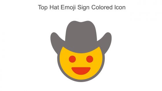 Top Hat Emoji Sign Colored Icon In Powerpoint Pptx Png And Editable Eps Format