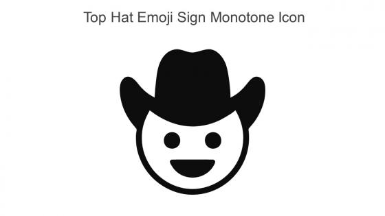 Top Hat Emoji Sign Monotone Icon In Powerpoint Pptx Png And Editable Eps Format