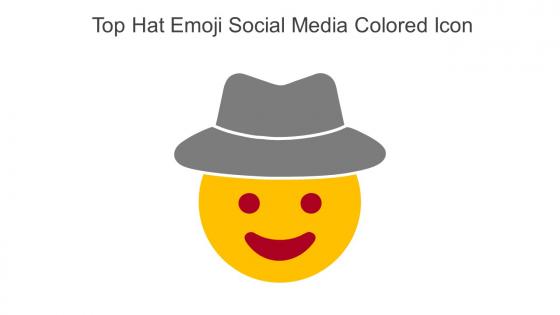 Top Hat Emoji Social Media Colored Icon In Powerpoint Pptx Png And Editable Eps Format