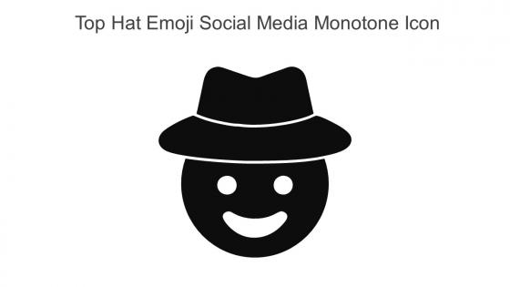 Top Hat Emoji Social Media Monotone Icon In Powerpoint Pptx Png And Editable Eps Format