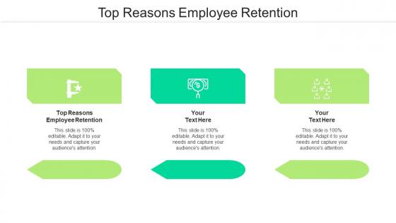 Top Reasons Employee Retention Ppt Powerpoint Presentation Summary Vector Cpb