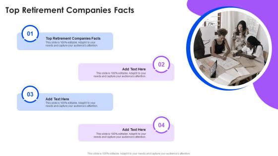 Top Retirement Companies Facts In Powerpoint And Google Slides Cpb