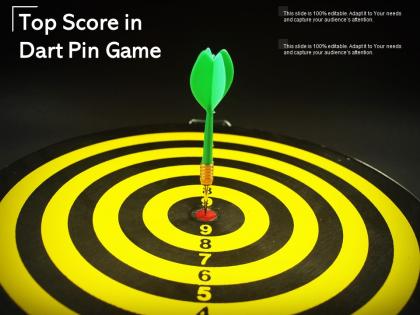 Top score in dart pin game