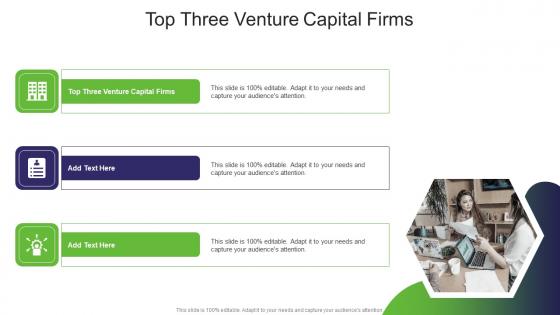 Top Three Venture Capital Firms In Powerpoint And Google Slides Cpb