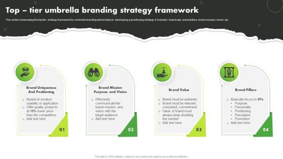 Top Tier Umbrella Branding Strategy Framework