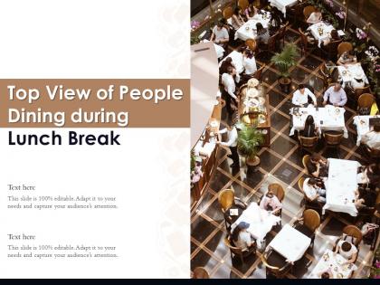 Top view of people dining during lunch break