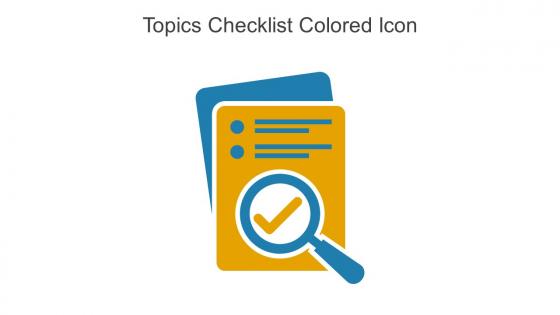 Topics Checklist Colored Icon In Powerpoint Pptx Png And Editable Eps Format