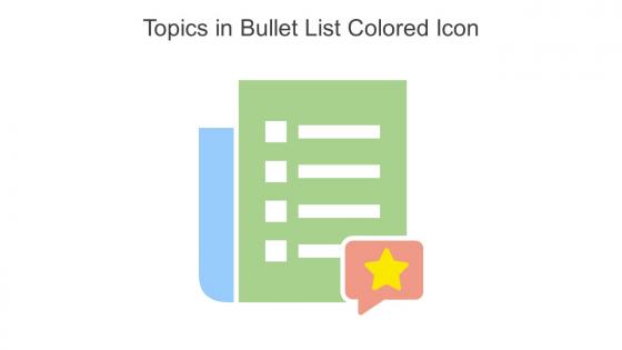 Topics In Bullet List Colored Icon In Powerpoint Pptx Png And Editable Eps Format