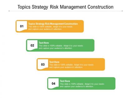 Topics strategy risk management construction ppt powerpoint presentation outline summary cpb