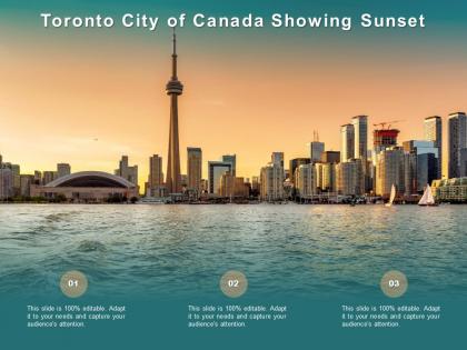 Toronto city of canada showing sunset