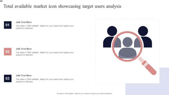 Total Available Market Icon Showcasing Target Users Analysis