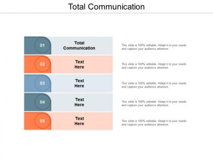 Total communication ppt powerpoint presentation visual aids layouts cpb