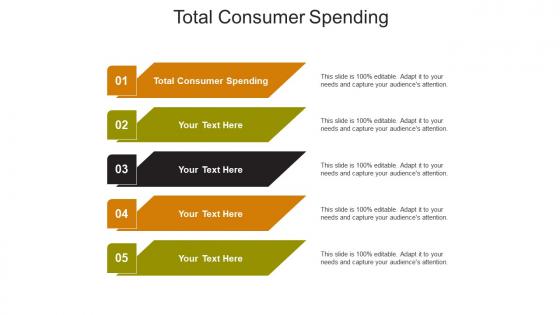 Total consumer spending ppt powerpoint presentation styles vector cpb