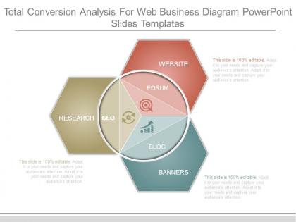 Total conversion analysis for web business diagram powerpoint slides templates