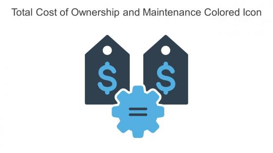 Total Cost Of Ownership And Maintenance Colored Icon In Powerpoint Pptx Png And Editable Eps Format