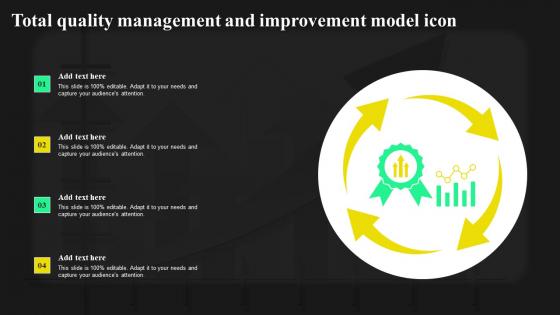 Total Quality Management And Improvement Model Icon