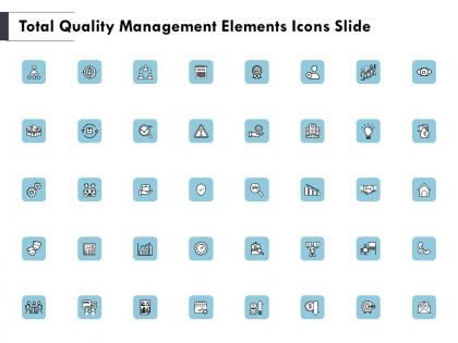 Total quality management elements icons slide threat powerpoint slides
