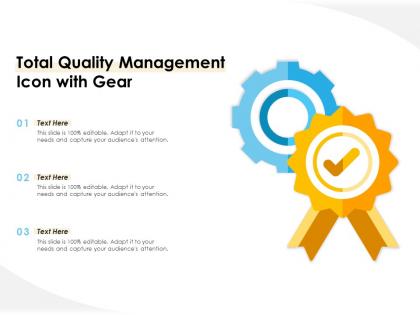 Total quality management icon with gear