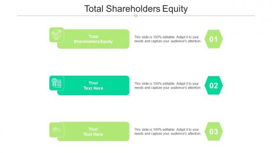 Total Shareholders Equity Ppt Powerpoint Presentation Infographics Demonstration Cpb