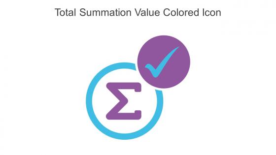 Total Summation Value Colored Icon In Powerpoint Pptx Png And Editable Eps Format