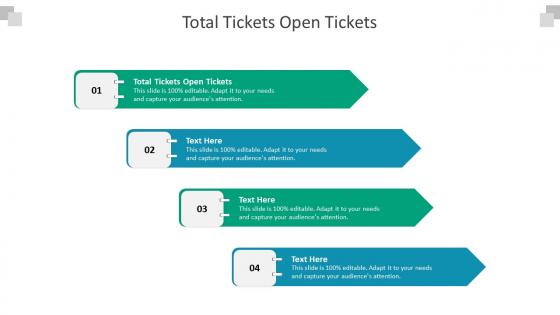 Total tickets open tickets ppt powerpoint presentation pictures master slide cpb