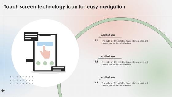 Touch Screen Technology Icon For Easy Navigation