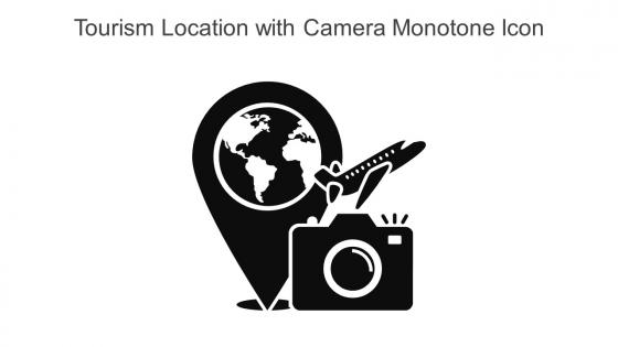 Tourism Location With Camera Monotone Icon In Powerpoint Pptx Png And Editable Eps Format