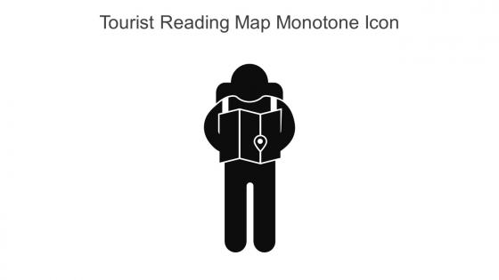 Tourist Reading Map Monotone Icon In Powerpoint Pptx Png And Editable Eps Format