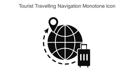 Tourist Travelling Navigation Monotone Icon In Powerpoint Pptx Png And Editable Eps Format
