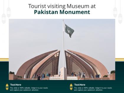 Tourist visiting museum at pakistan monument