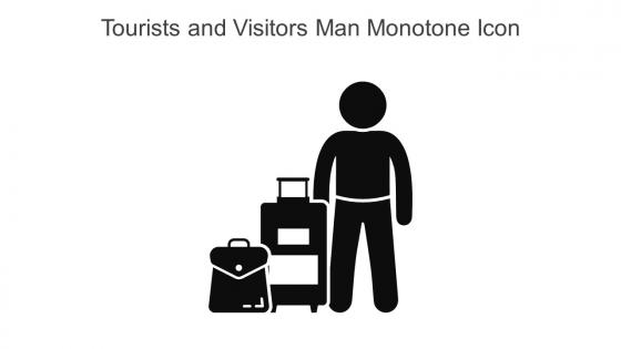 Tourists And Visitors Man Monotone Icon In Powerpoint Pptx Png And Editable Eps Format