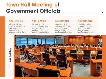 Town hall meeting of government officials