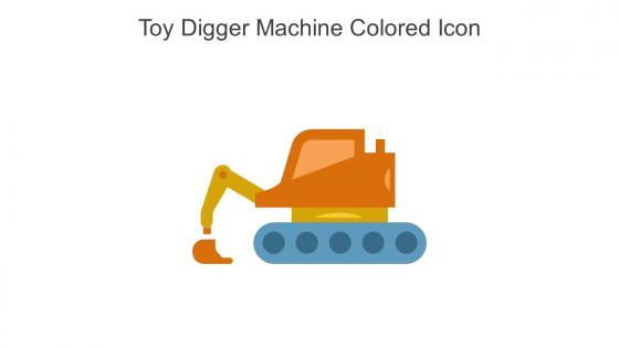 Toy Digger Machine Colored Icon In Powerpoint Pptx Png And Editable Eps Format