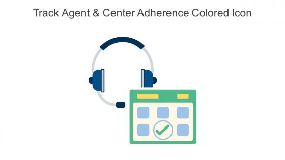 Track Agent And Center Adherence Colored Icon In Powerpoint Pptx Png And Editable Eps Format