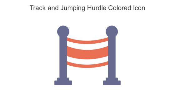 Track and Jumping Hurdle Colored Icon In Powerpoint Pptx Png And Editable Eps Format