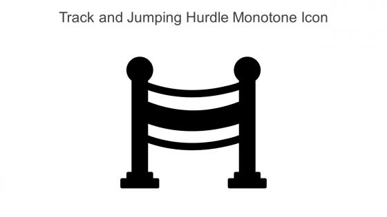 Track and Jumping Hurdle Monotone Icon In Powerpoint Pptx Png And Editable Eps Format