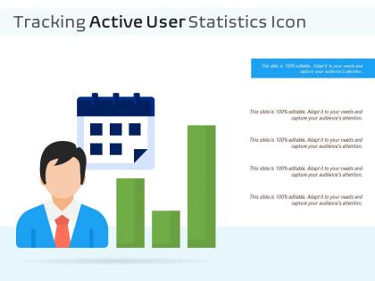 Tracking active user statistics icon