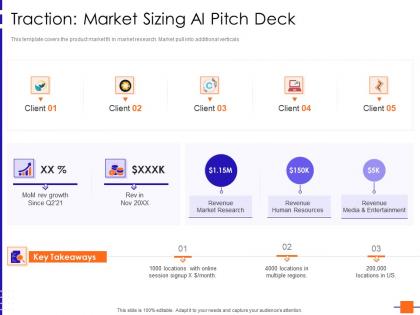 Traction market sizing ai pitch deck