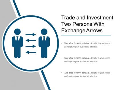 Trade and investment two persons with exchange arrows